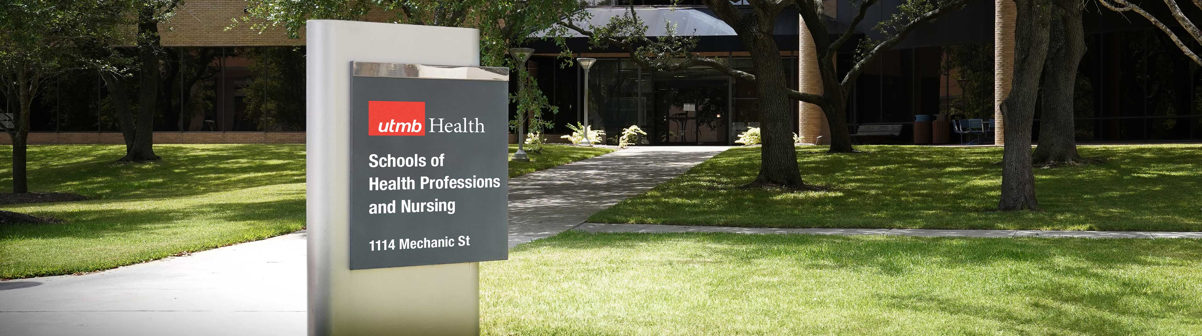 Front view of the School of Health Professions and Nursing building.