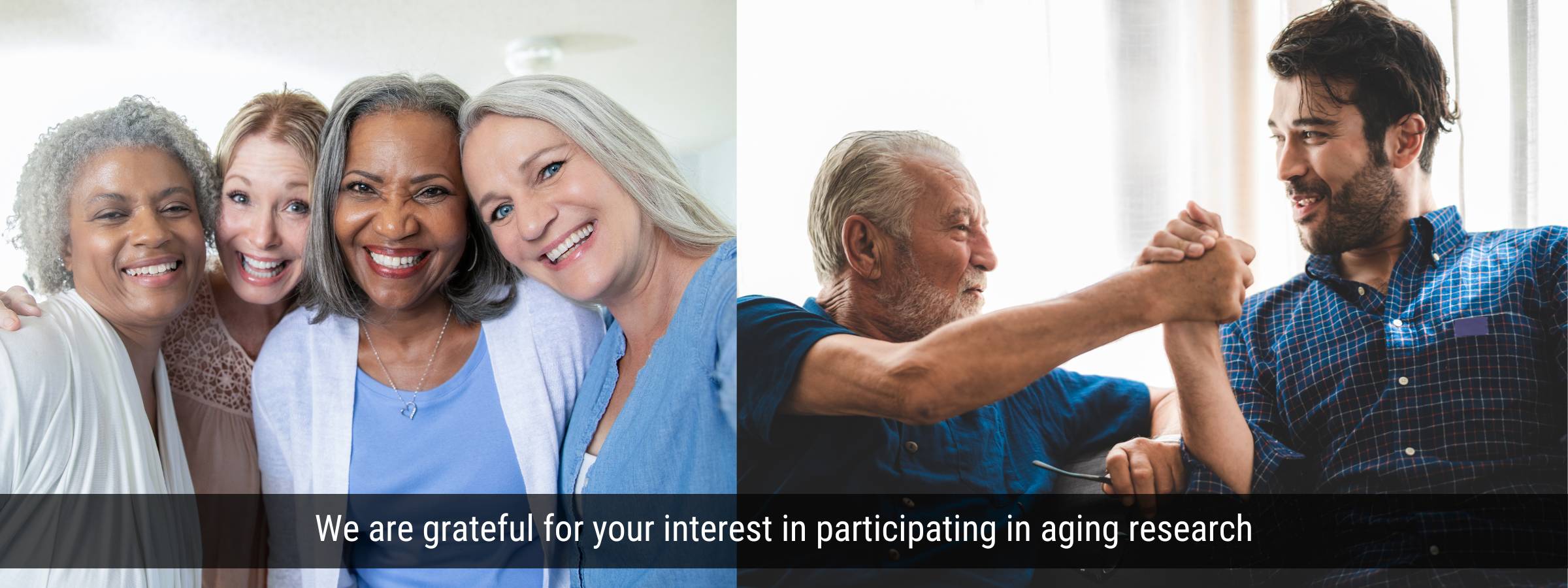 photo collage showing older women and men of different races